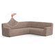 Corner Sofa Slipcover, Comfort Collection – Soft Taupe, front view | Soft Taupe