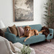 Sofa 3 Seater Slipcover, Comfort Collection – Teal, customer photo | Teal