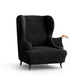 Wingback Chair Slipcover, Comfort Collection – Black, front view | Black
