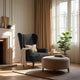 Wingback Chair Slipcover, Comfort Collection – Black, interior view 3 | Black