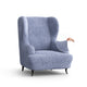 Wingback Chair Slipcover, Comfort Collection – Blue, front view | Blue