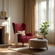 Wingback Chair Slipcover, Comfort Collection – Burgundy, interior view 3 | Burgundy