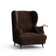 Wingback Chair Slipcover, Comfort Collection – Dark Brown, front view | Dark Brown