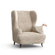 Wingback Chair Slipcover, Comfort Collection – Macadamia, front view | Macadamia