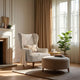 Wingback Chair Slipcover, Comfort Collection – Macadamia, interior view 3 | Macadamia