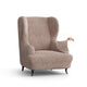 Wingback Chair Slipcover, Comfort Collection – Soft Taupe, front view | Soft Taupe