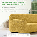 Mustard Yellow Sofa 3 Seater Slipcover, Fuco Cotton Collection