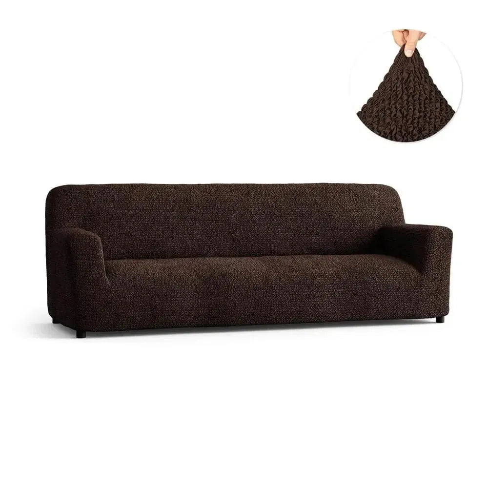 Dark Brown Sofa 4 Seater Slipcover, Microfibra Collection