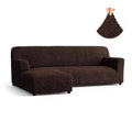 Dark Brown L-Shaped Sofa Slipcover (Left Chaise), Microfibra Collection