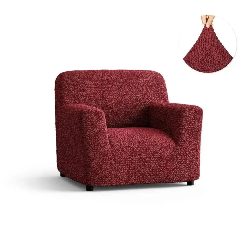 Burgundy Armchair Slipcover, Microfibra Collection