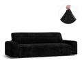 Black Sofa 4 Seater Slipcover, Velvet Collection