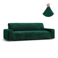 Emerald Green Sofa 4 Seater Slipcover, Velvet Collection