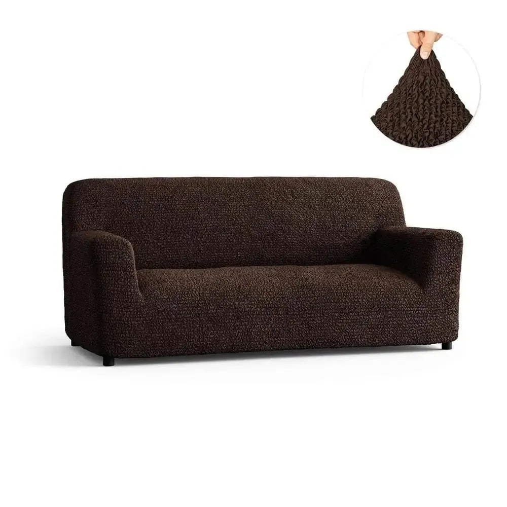 Dark Brown Sofa 3 Seater Slipcover, Microfibra Collection