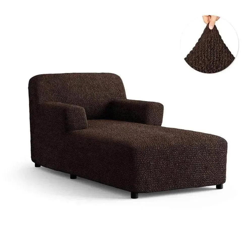 Dark Brown Chaise Lounge Slipcover, Microfibra Collection