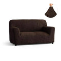 Dark Brown Loveseat 2 Seater Slipcover, Microfibra Collection