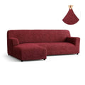 Burgundy L-Shaped Sofa Slipcover (Left Chaise), Microfibra Collection