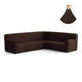 Dark Brown Corner Sofa Slipcover, Microfibra Collection