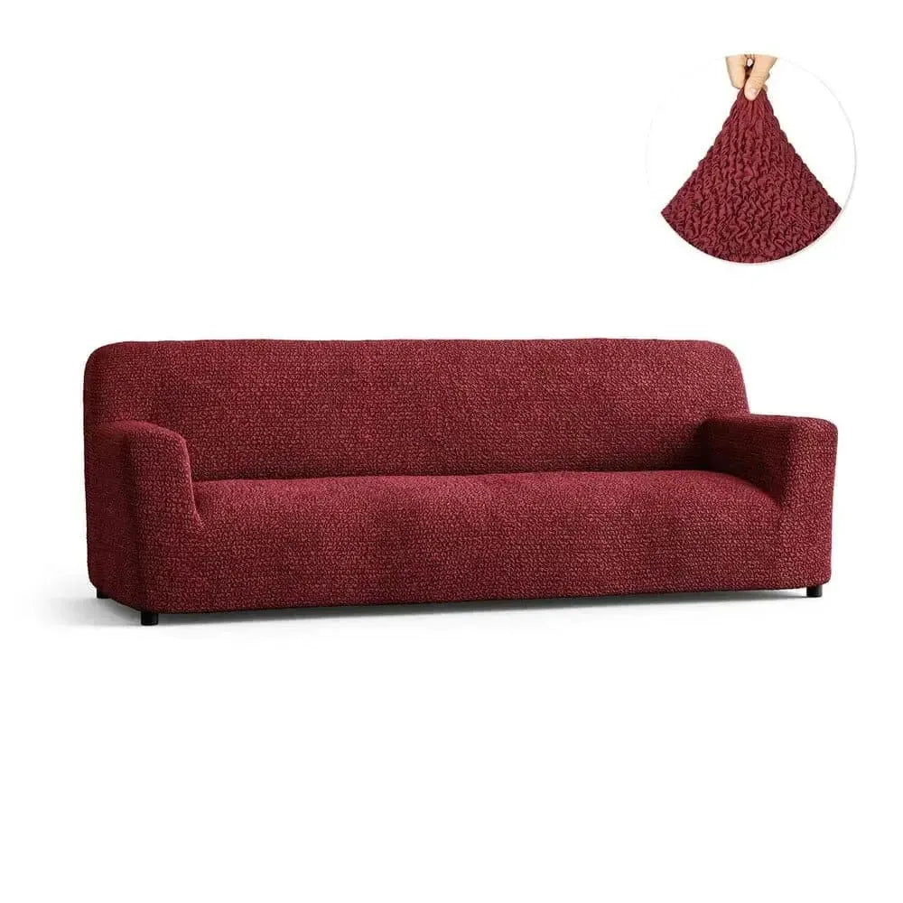 Burgundy Sofa 4 Seater Slipcover, Microfibra Collection