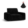 Black Armchair Slipcover, Velvet Collection