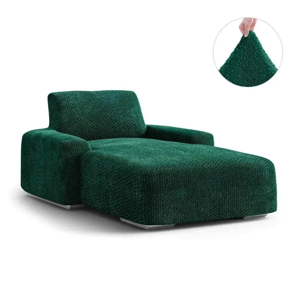 Emerald Green Chaise Lounge Slipcover, Velvet Collection