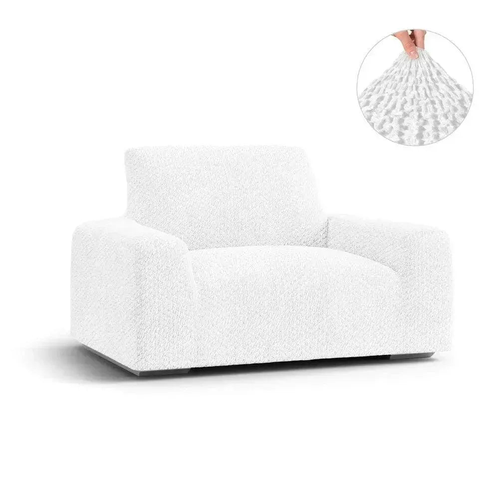 White Armchair Slipcover, Velvet Collection