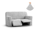 Light Grey 2 Seater Recliner Slipcover, Microfibra Collection