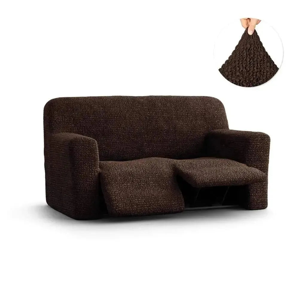 Dark Brown 2 Seater Recliner Slipcover, Microfibra Collection