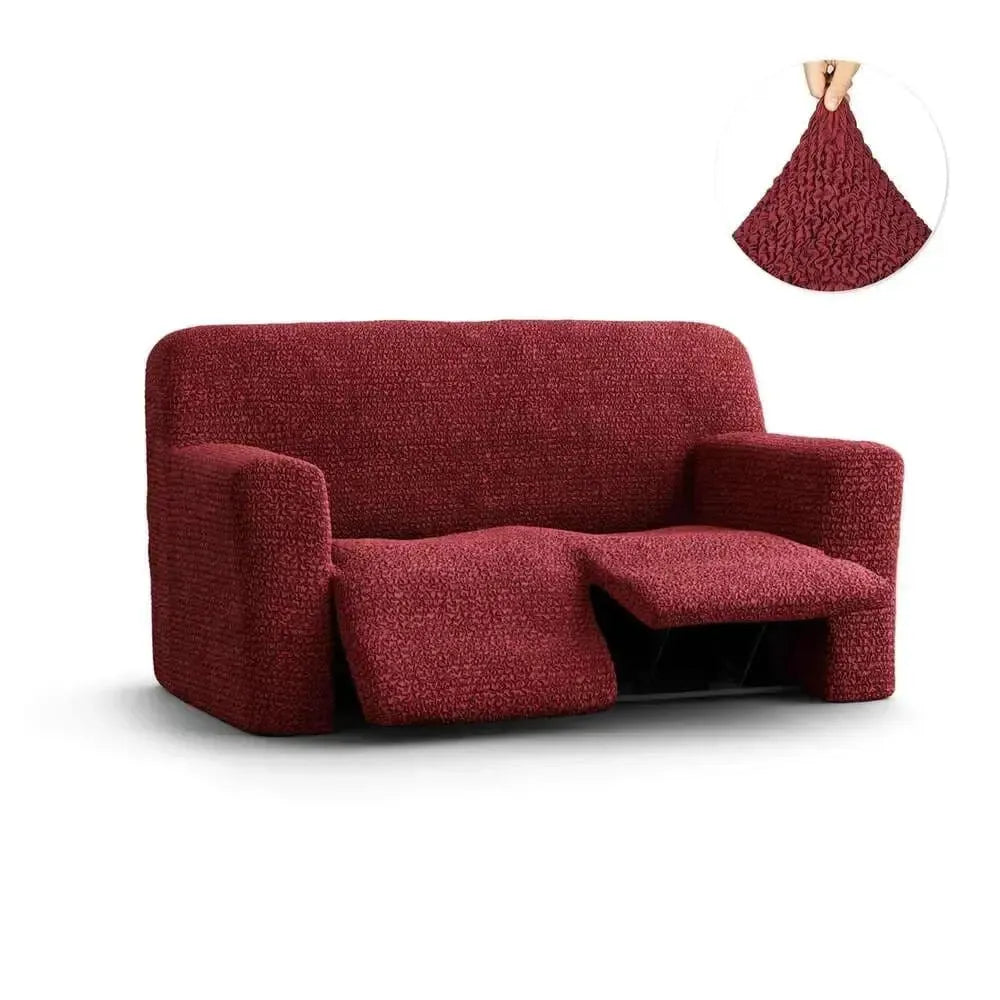 Burgundy 2 Seater Recliner Slipcover, Microfibra Collection