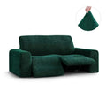 Emerald Green 2 Seater Recliner Slipcover, Velvet Collection