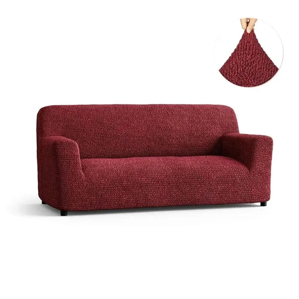 Burgundy Sofa 3 Seater Slipcover, Microfibra Collection