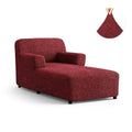 Burgundy Chaise Lounge Slipcover, Microfibra Collection