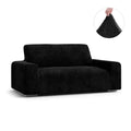 Black Loveseat 2 Seater Slipcover, Velvet Collection