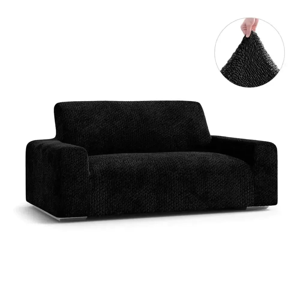 Black Loveseat 2 Seater Slipcover, Velvet Collection