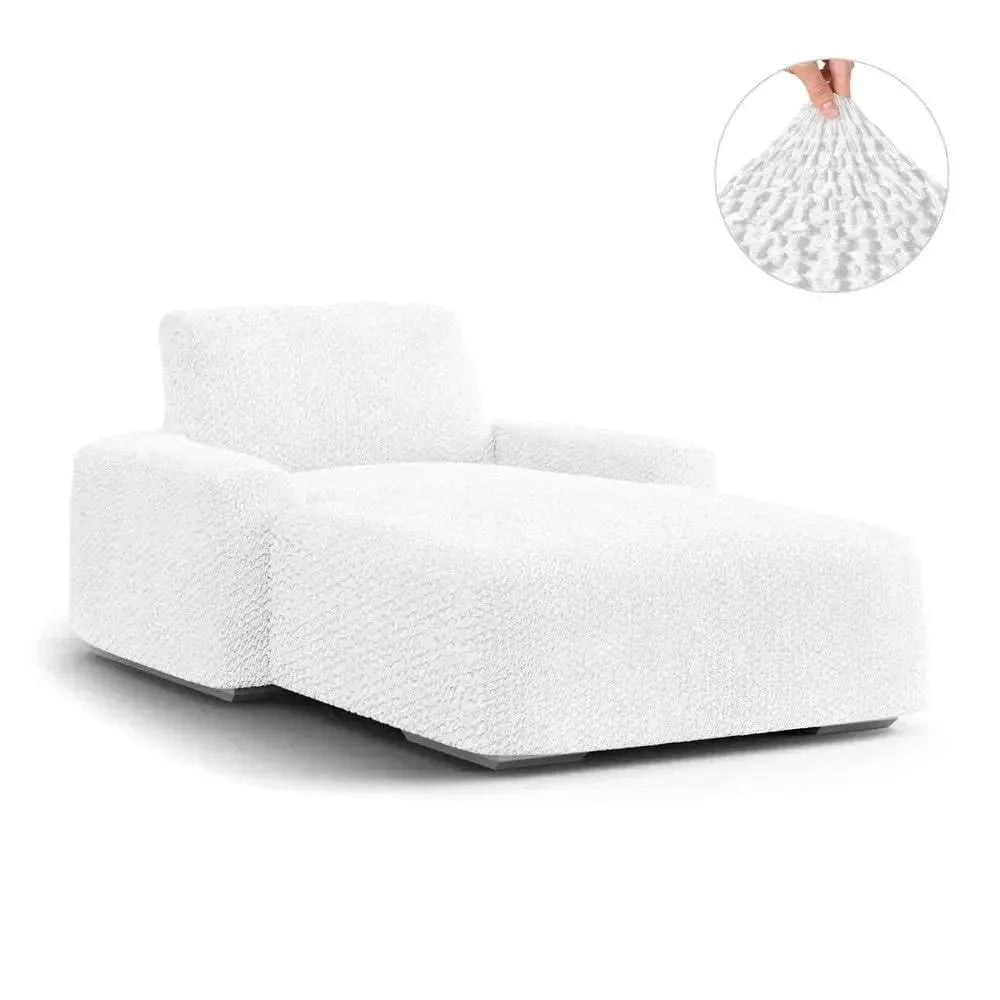 White Chaise Lounge Slipcover, Velvet Collection