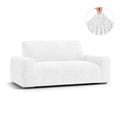 White Loveseat 2 Seater Slipcover, Velvet Collection