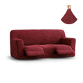 Burgundy 3 Seater Recliner Slipcover, Microfibra Collection