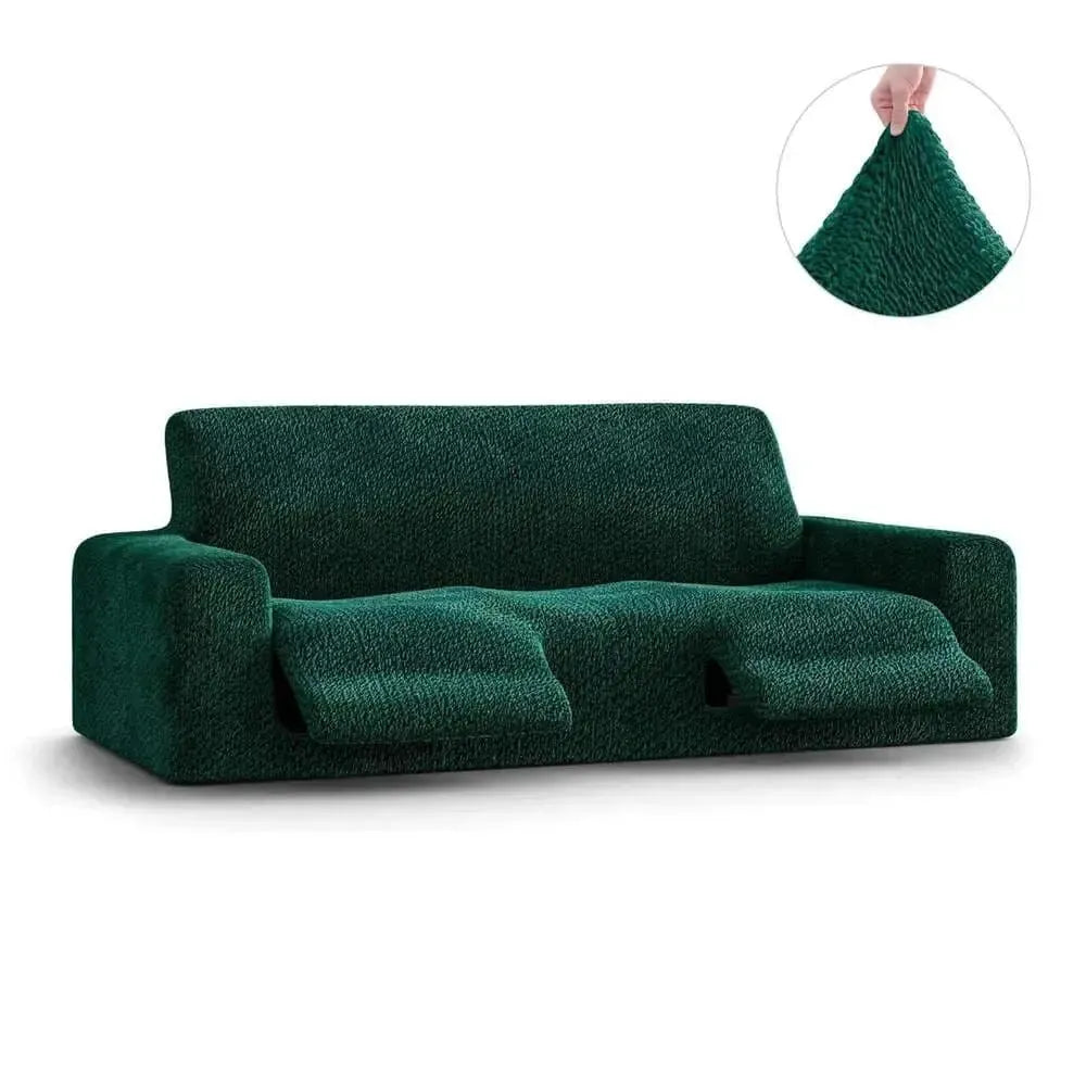 Emerald Green 3 Seater Recliner Slipcover, Velvet Collection