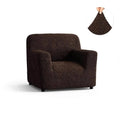 Dark Brown Armchair Slipcover, Microfibra Collection