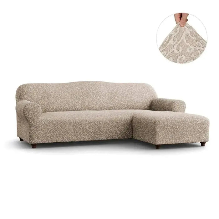 Cotton L Shaped Sofa Slipcover Right Chaise