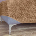 Tan Ottoman Slipcover (Medium), Microfibra Collection