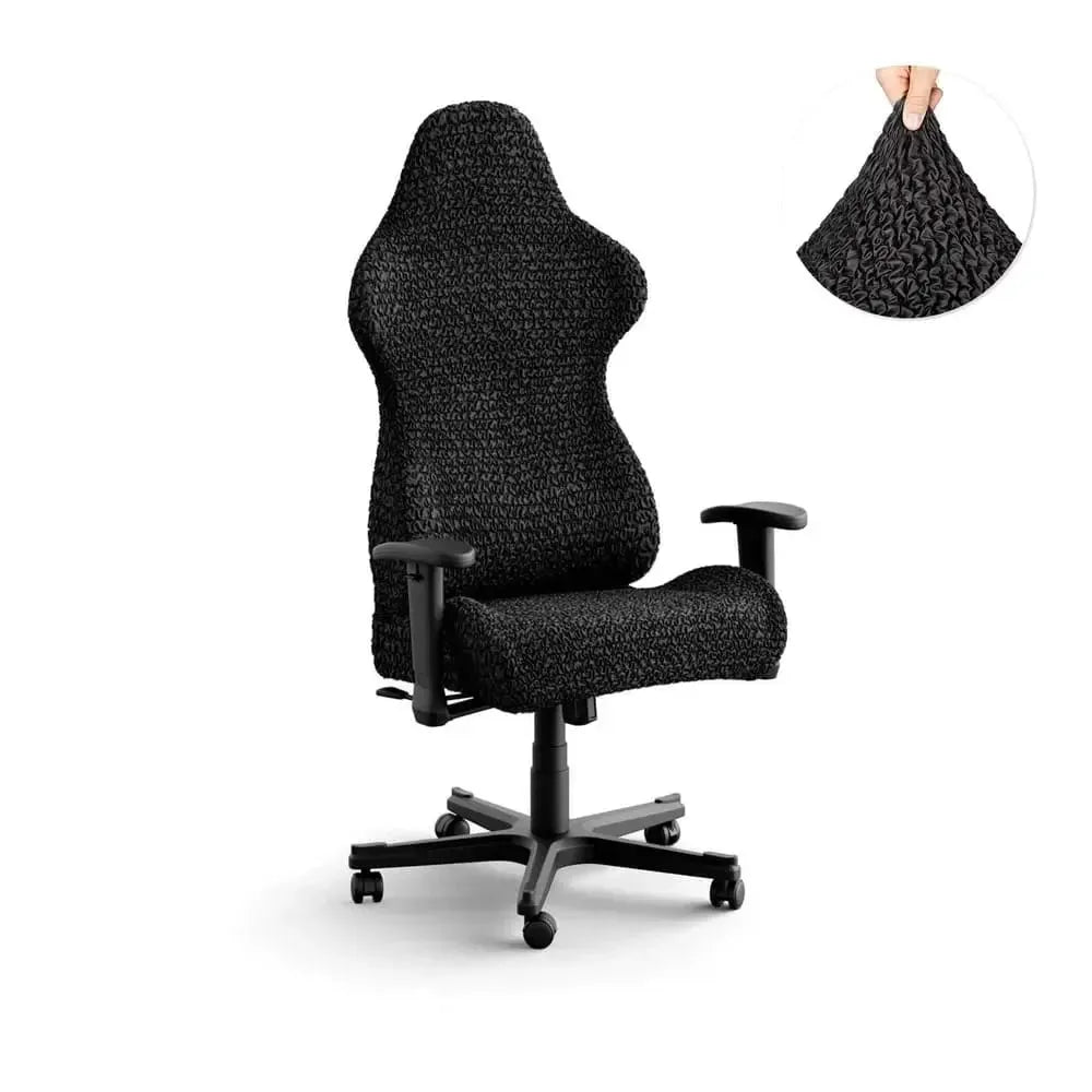 Black Office / Gaming Chair Slipcover, Microfibra Collection