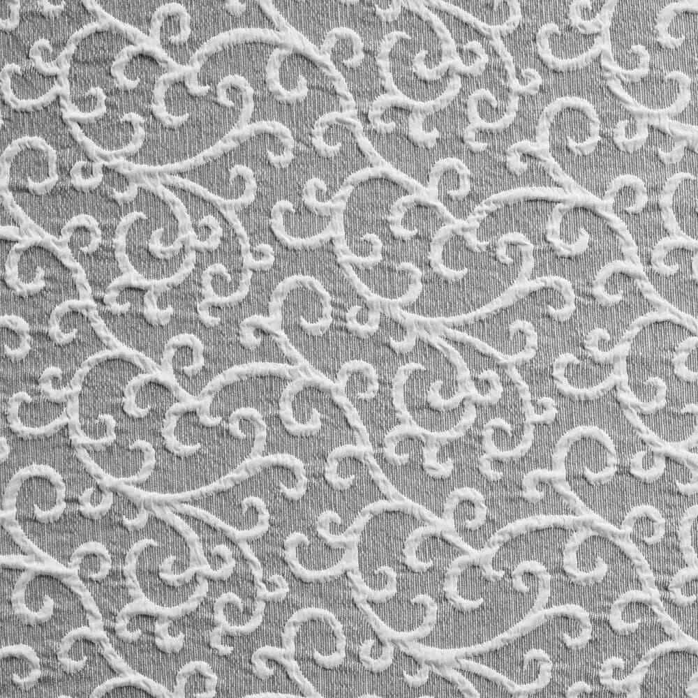 Grey Arabesco Armchair  Slipcover, Jacquard 3D Collection