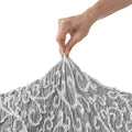 Grey Arabesco Pillow Slipcovers 2 Pcs Set (18x18 in), Jacquard 3D Collection