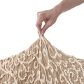 Beige Arabesco Loveseat 2 Seater Slipcover, Jacquard 3D Collection