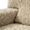 Beige Artistico 2 Seater Recliner Slipcover, Jacquard 3D Collection