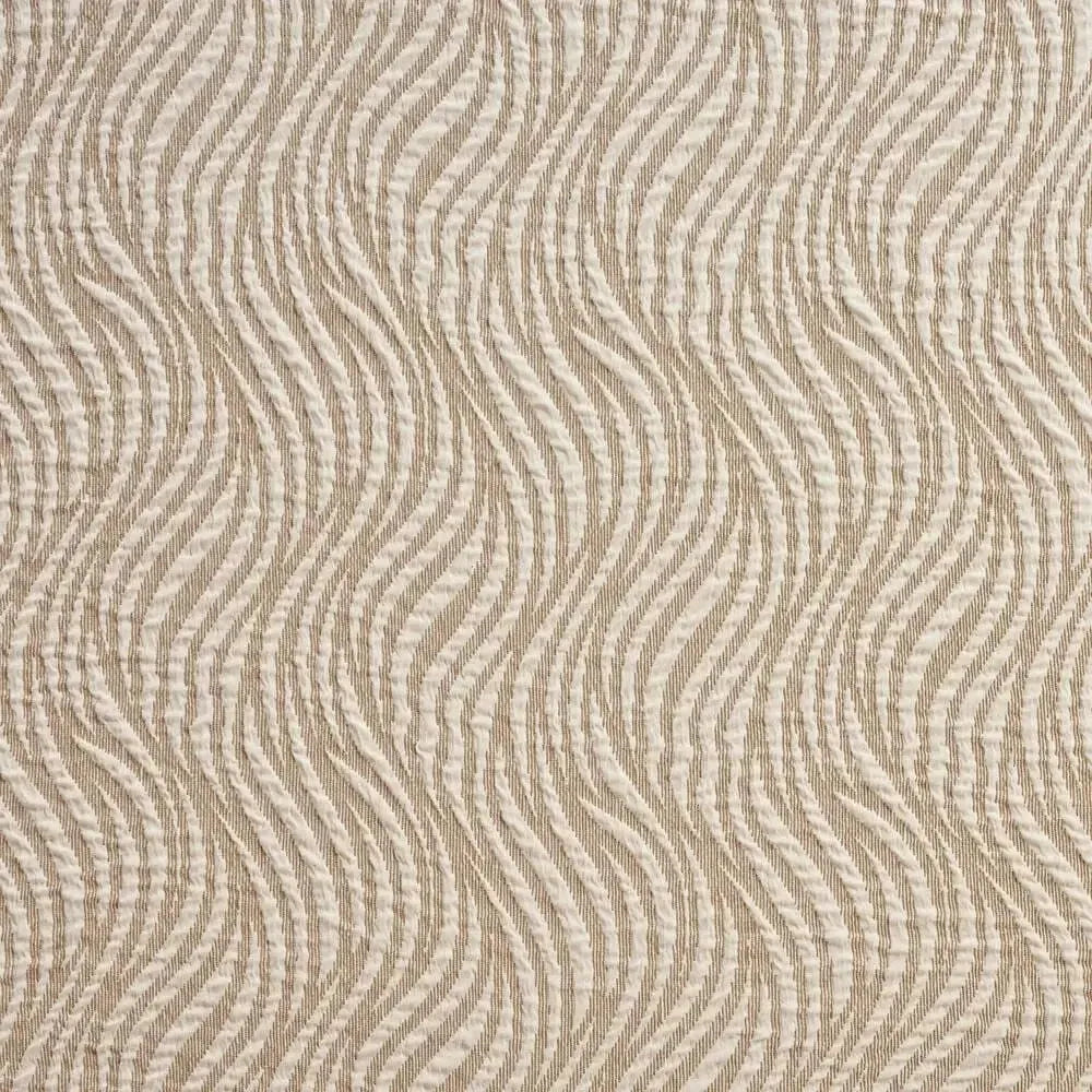 Beige Vento Ottoman Slipcover (Medium), Jacquard 3D Collection