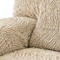 Beige Vento Loveseat 2 Seater Slipcover, Jacquard 3D Collection