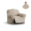 Beige Vento Reclining Armchair Slipcover, Jacquard 3D Collection