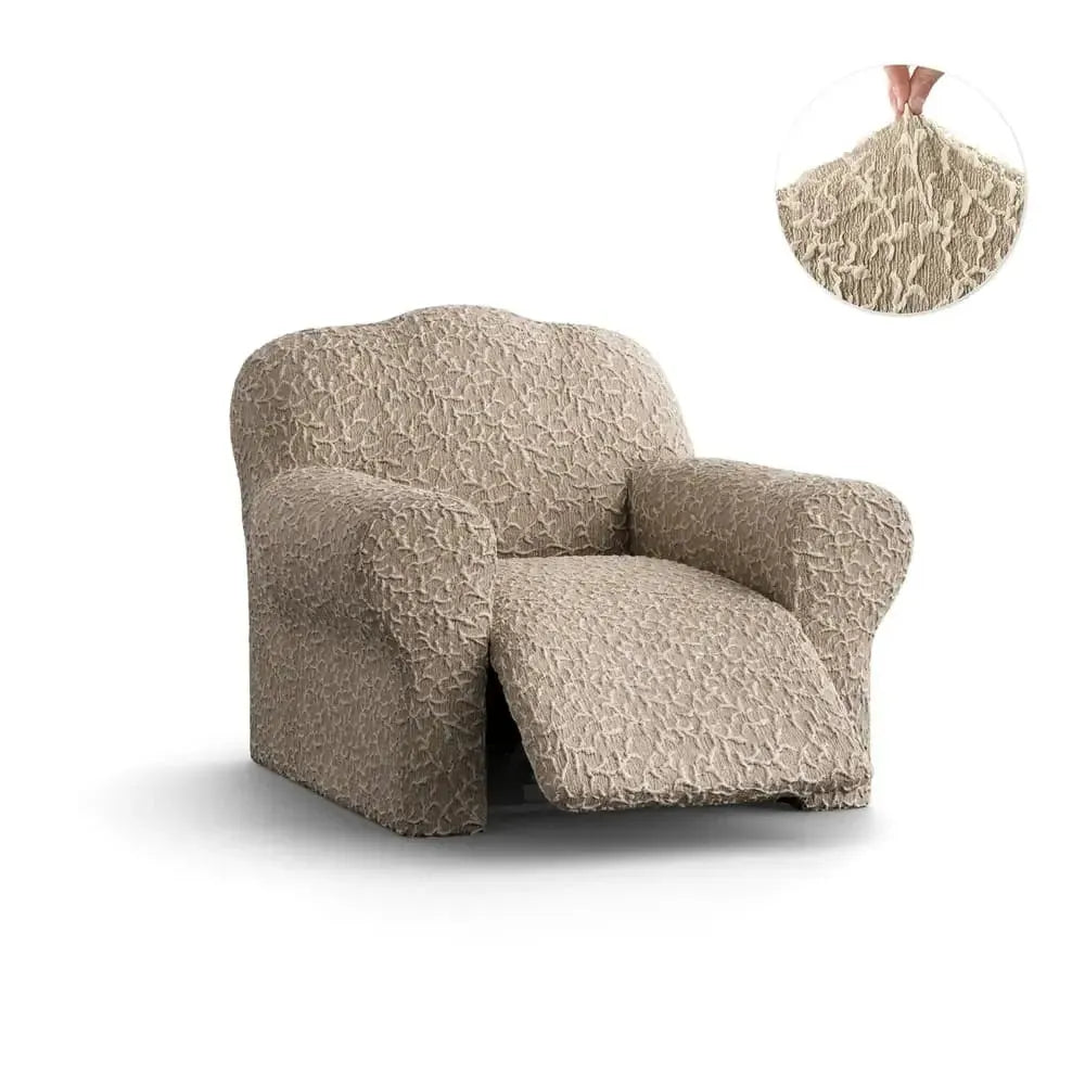 Beige Artistico Reclining Armchair Slipcover, Jacquard 3D Collection