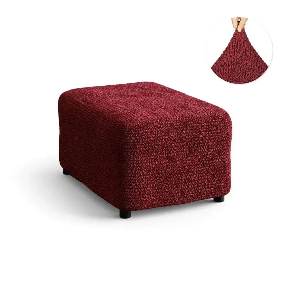 Burgundy Ottoman Slipcover (Medium), Microfibra Collection